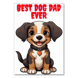 cartes de fête des pères pour papa de chien