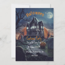 Cartes de fête Haunted House Halloween