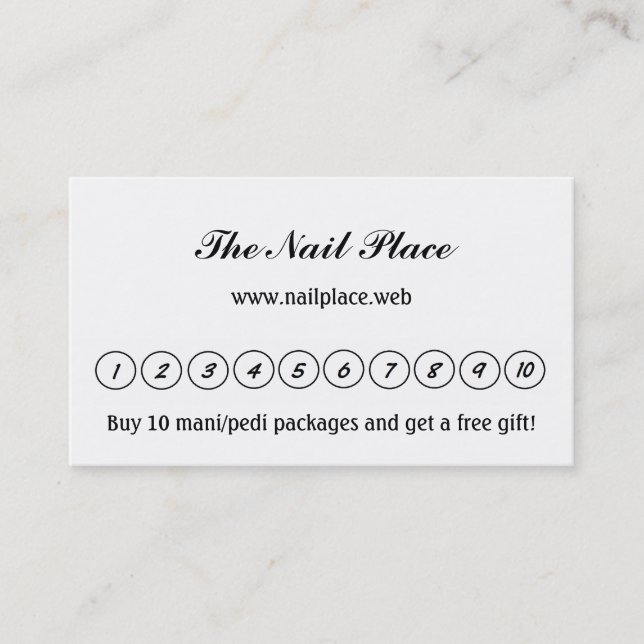 Cartes de fidélité "de visiteur fréquent" (10 (Devant)