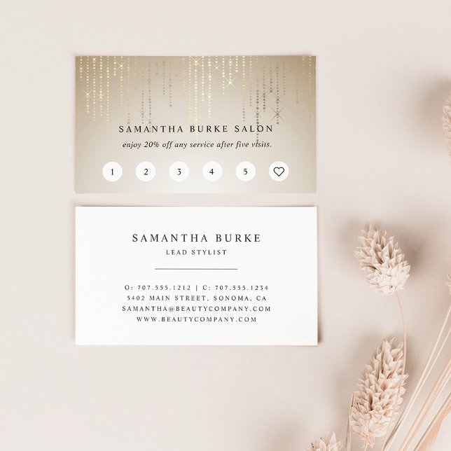 Cartes de fidélité Golden Rain String (Créateur téléchargé)