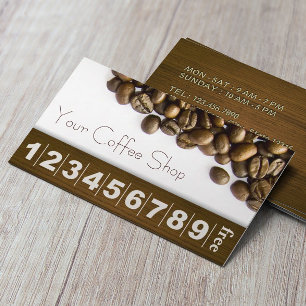Cartes de fidélité pour café Elegant Coffee Beans