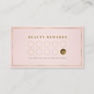 Cartes de fidélité Salon Rose et Or