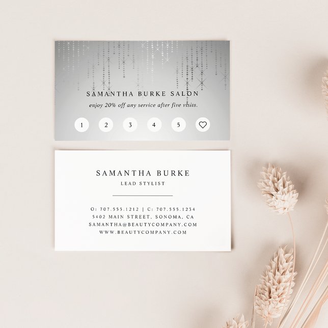 Cartes de fidélité Silver Rain String (Créateur téléchargé)