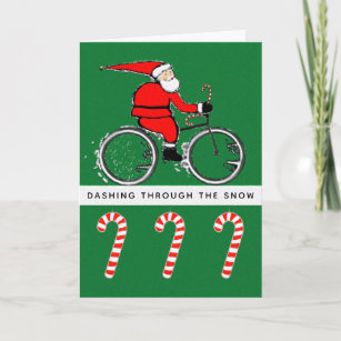 Cartes de fin de année de Noël à vélo