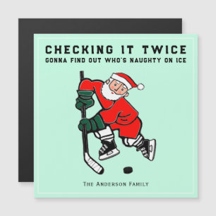 Cartes de fin de année de Noël de hockey créatif