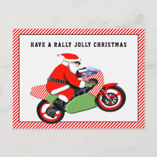 Cartes de fin de année de Noël de moto