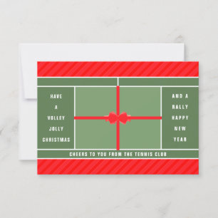 Cartes de fin de année de Noël de tennis