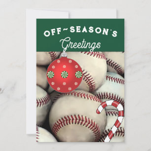 Cartes de fin de année de Noël du baseball