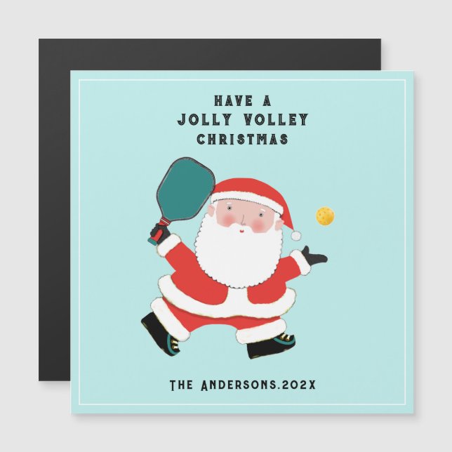 Cartes de fin de année de Pickleball (Devant / Derrière)