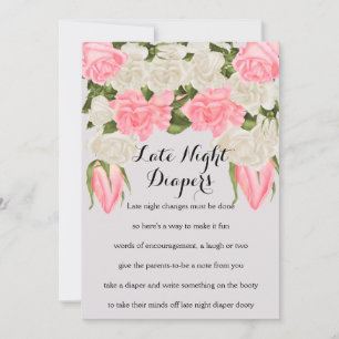 Cartes de fin de nuit de jeu de couche-culotte