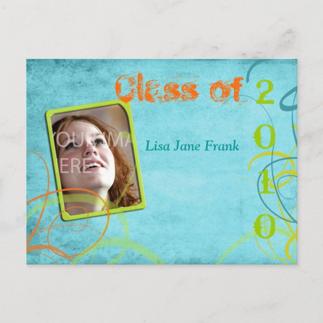 Cartes de fin d'études au style Grunge (Devant)