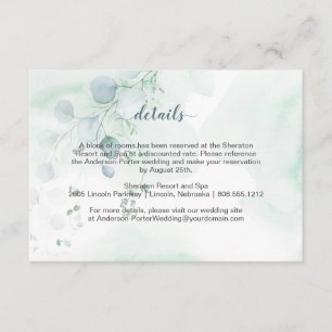 Cartes de fixation Dusty Blue & Sage Green Eucalyp