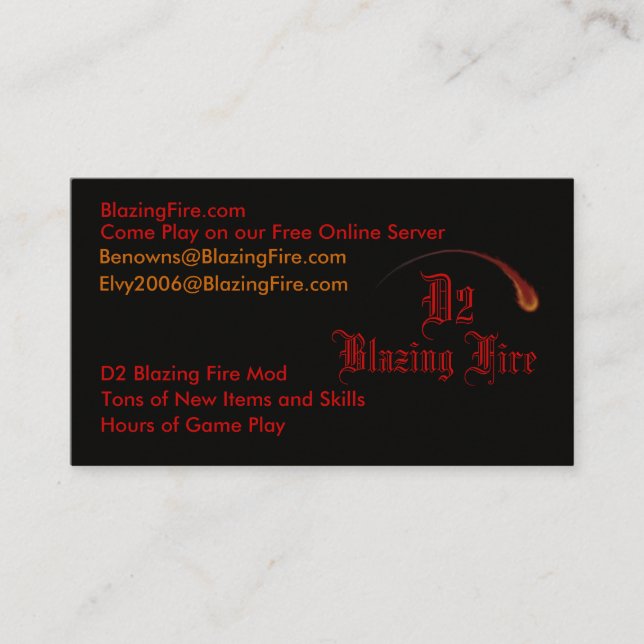 Cartes de flambage du feu D2 (Devant)