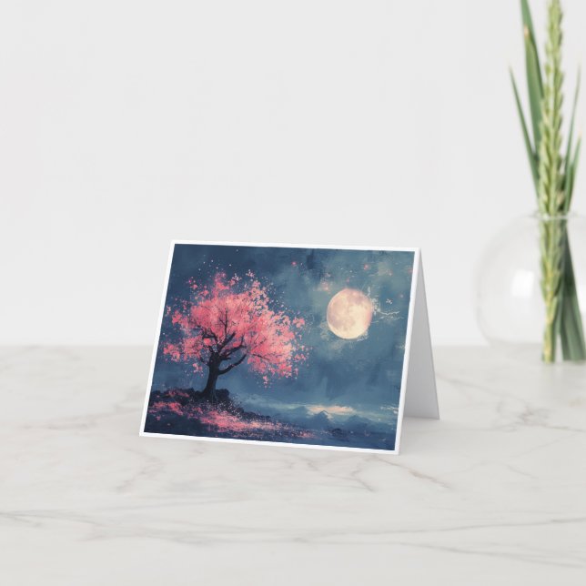 Cartes de fleurs de cerisier au crépuscule (Devant)