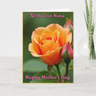 Cartes de Fleurs de Mères Orange Chaudes