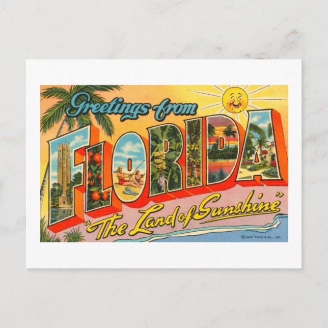 Cartes de Floride Vintage (Devant)