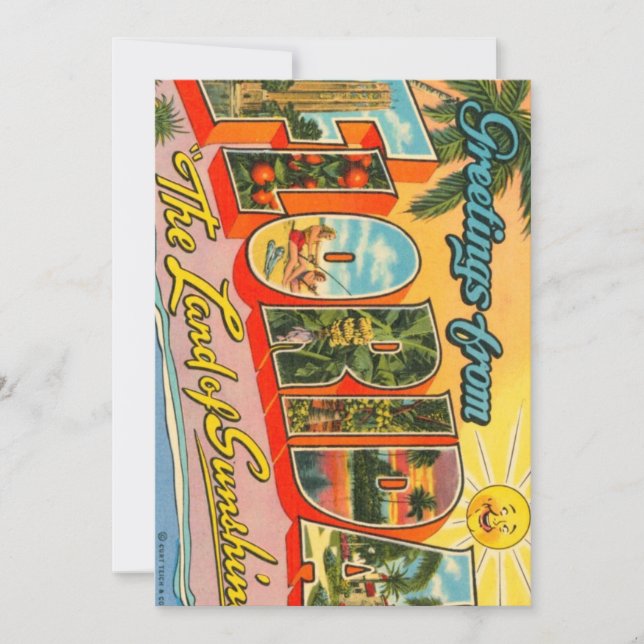 Cartes de Floride Vintage (Devant)