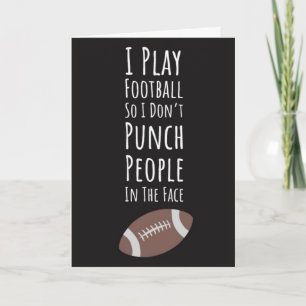 Cartes de football amusantes d'automne pour lui hu