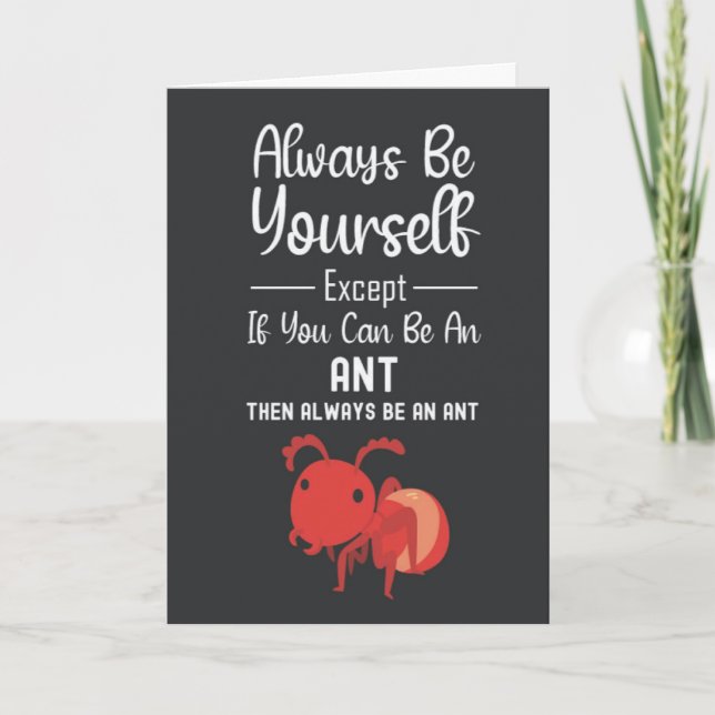 Cartes de fourmi mignonnes bug insecte dessin anim (Devant)