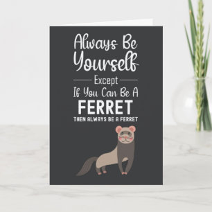 Cartes de furet mignon animal de compagnie drôle f