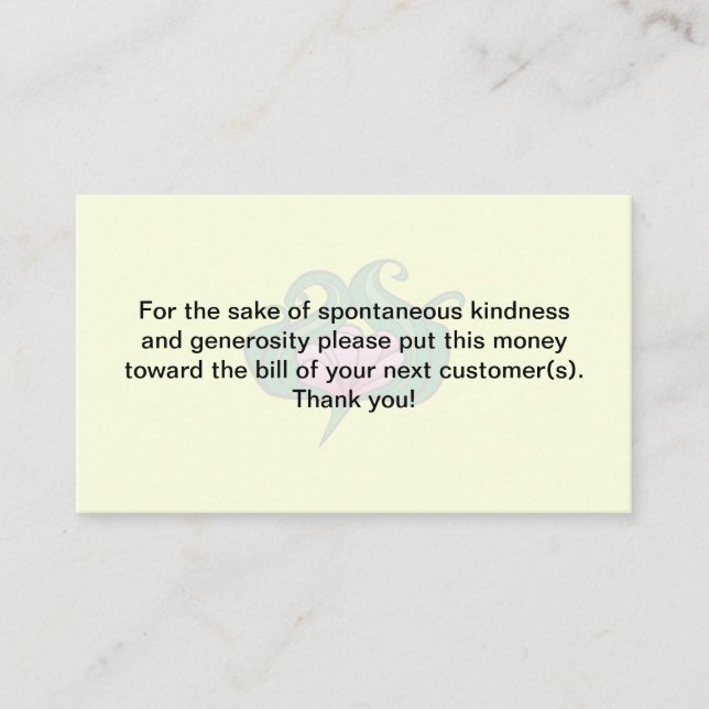 Cartes de générosité avec la fleur de bande (Devant)