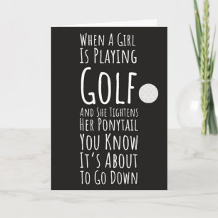 Cartes de Golf Drôles Pour Filles Adolescentes Enf