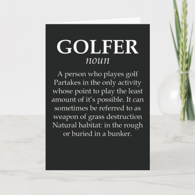 Cartes de golf drôles pour papa golfeur grand-père (Devant)