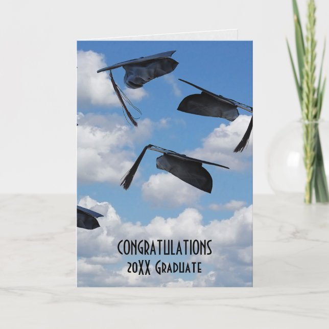 Cartes de graduation noir aéroportées (Devant)