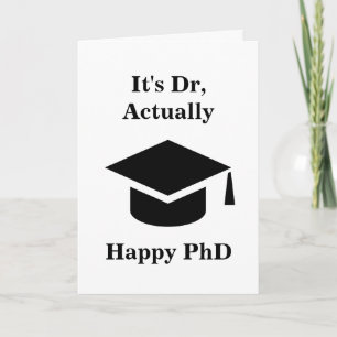 cartes de graduation phd amusantes