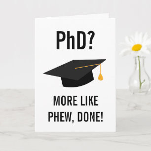 cartes de graduation phd amusantes