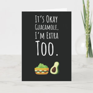 Cartes de guacamole drôles mignonnes humour guac a