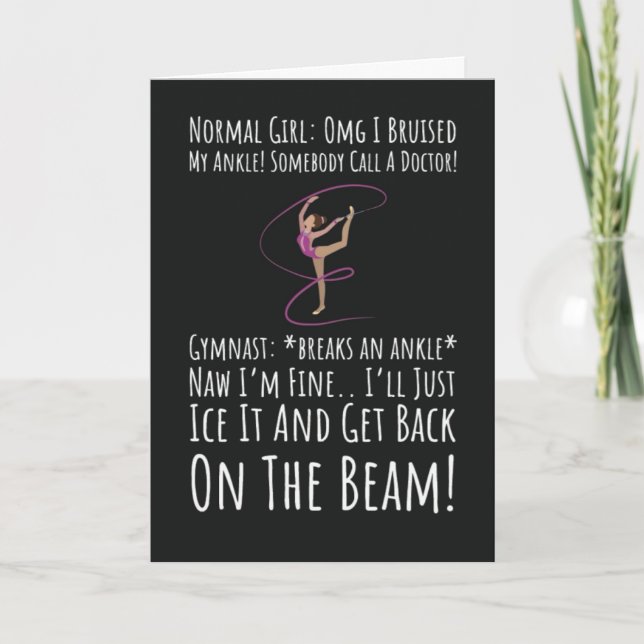 Cartes de Gymnastique Mignonnes Pour Elle Faisceau (Devant)