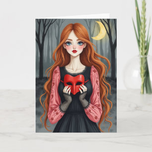 Cartes de Halloween des Demoiselles au Masque Roug