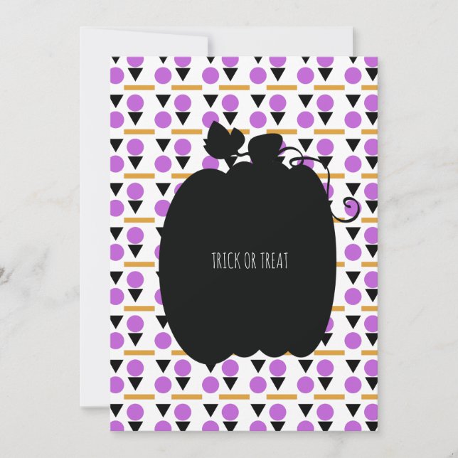 Cartes de Halloween en forme de citrouille noire e (Devant)