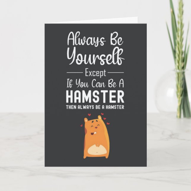 Cartes de hamsters mignons amateur d'animaux drôle (Devant)