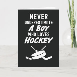 Cartes de hockey amusantes et mignonnes pour garço