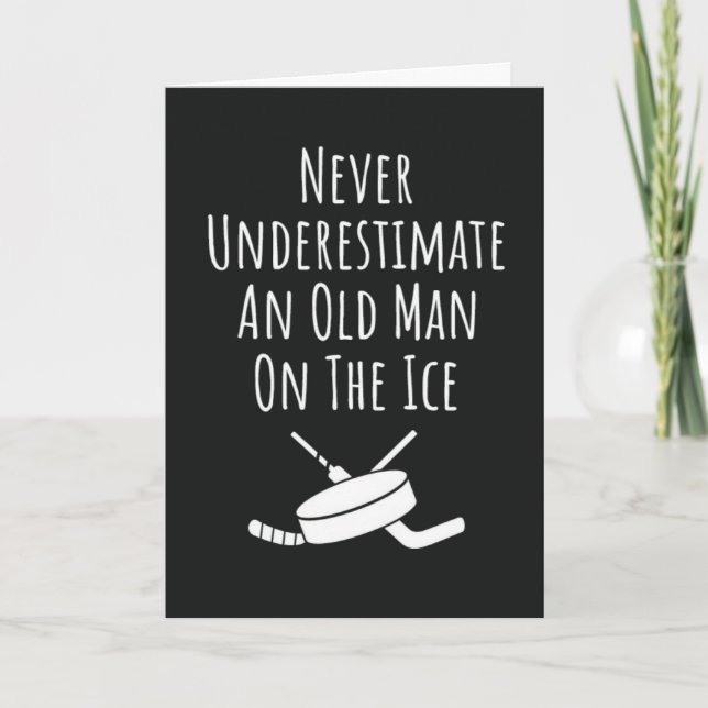 Cartes de hockey drôles pour hommes citations spor (Devant)