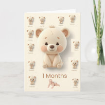 Cartes de jalons mensuels de bébé