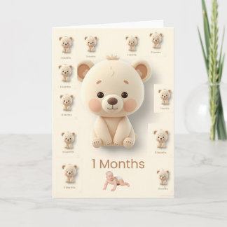 Cartes de jalons mensuels de bébé