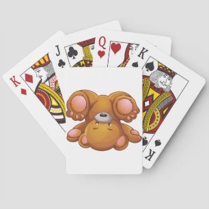 Cartes de jeu à l'envers d'ours de nounours