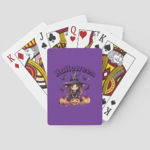 Cartes De Jeu À Thème Sorcière Halloween