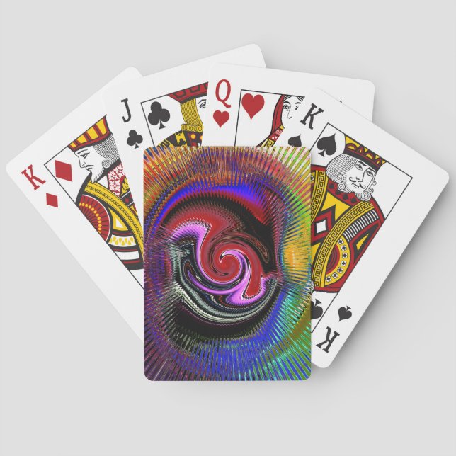 Cartes de jeu abstraites de couleur de déterminati (dos)