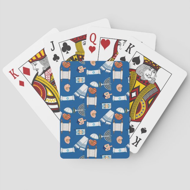 Cartes de jeu amusantes pour Hanukkah (dos)