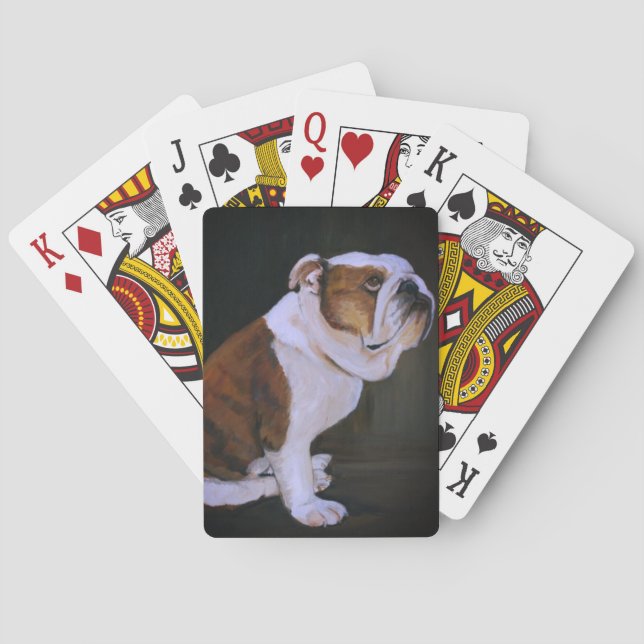 Cartes de jeu anglaises d'art de chien de (dos)