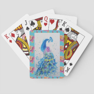 Cartes de jeu Aqua de Peacock Blue Bird