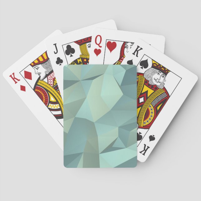 Cartes de Jeu Aqua Modernes à faible Poly (dos)