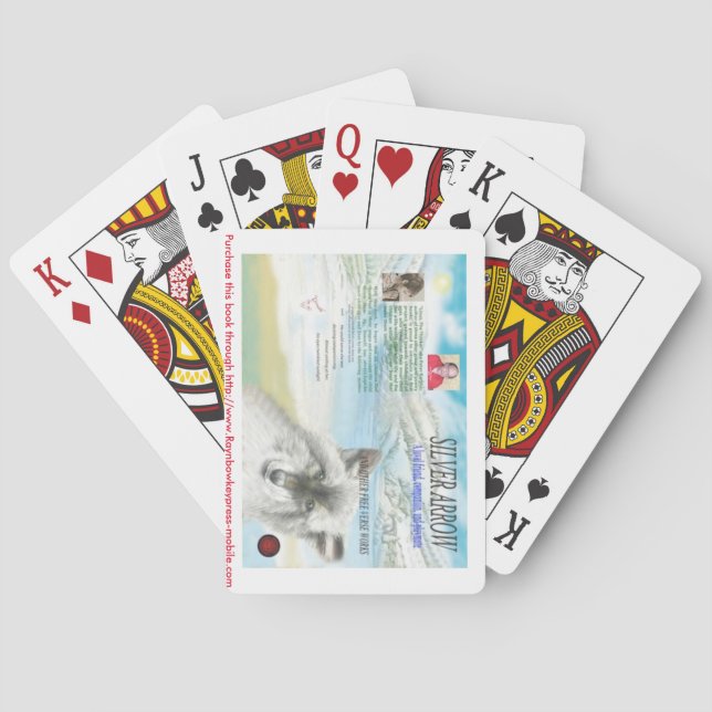 Cartes de jeu argentées de promo de flèche (dos)