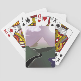 Cartes de jeu artistiques de couleur de lune de nu