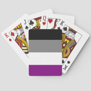 cartes de jeu asexuelles de drapeau