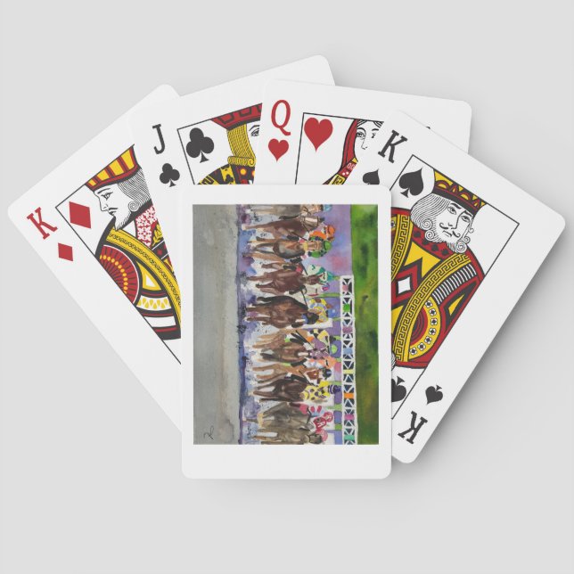 Cartes de jeu avec la peinture du Kentucky Derby (dos)